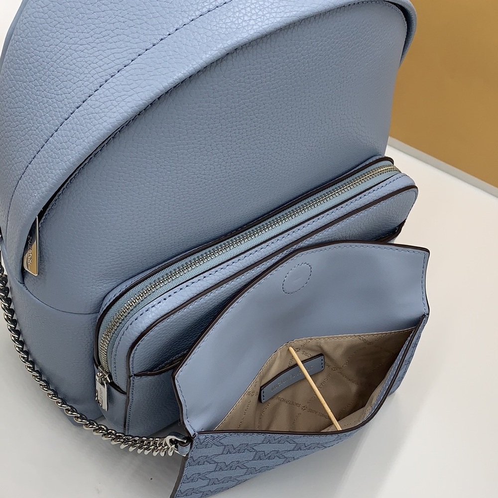 MICHAEL KORS DENIM COLOR 
Maisie Medium Pebbled Leather 2-in-1 Backpack - Picture 10 of 16
